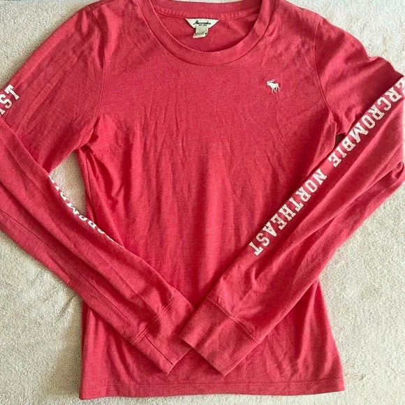 Vintage Abercrombie & Fitch Pink Crew Neck Tee - Picture 2 of 8